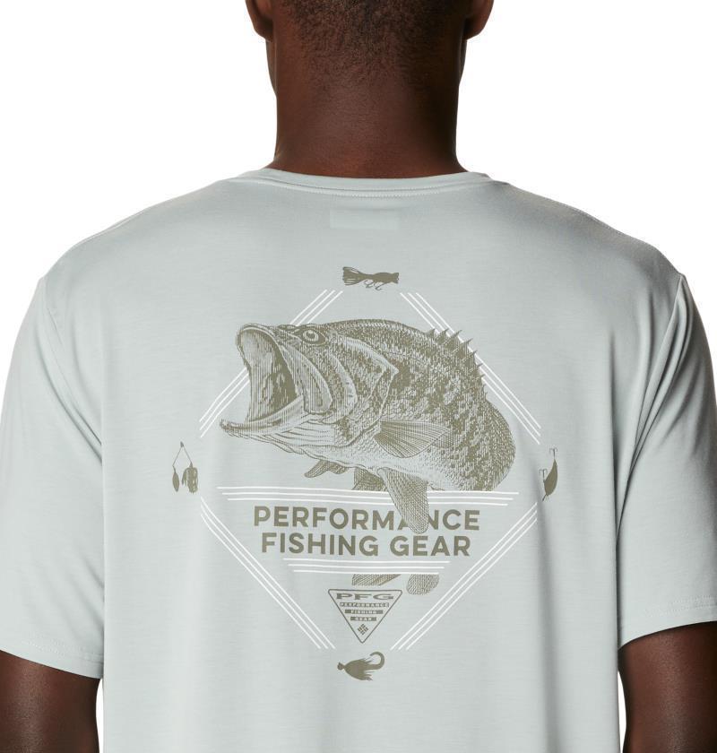 PFG Big Bait SS Tech Tee - Mens - Cool Green / Big Bait Bass Graphic 5
