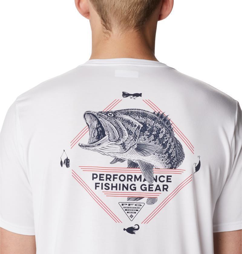 PFG Big Bait SS Tech Tee - Mens - White / Big Bait Bass Graphic 5