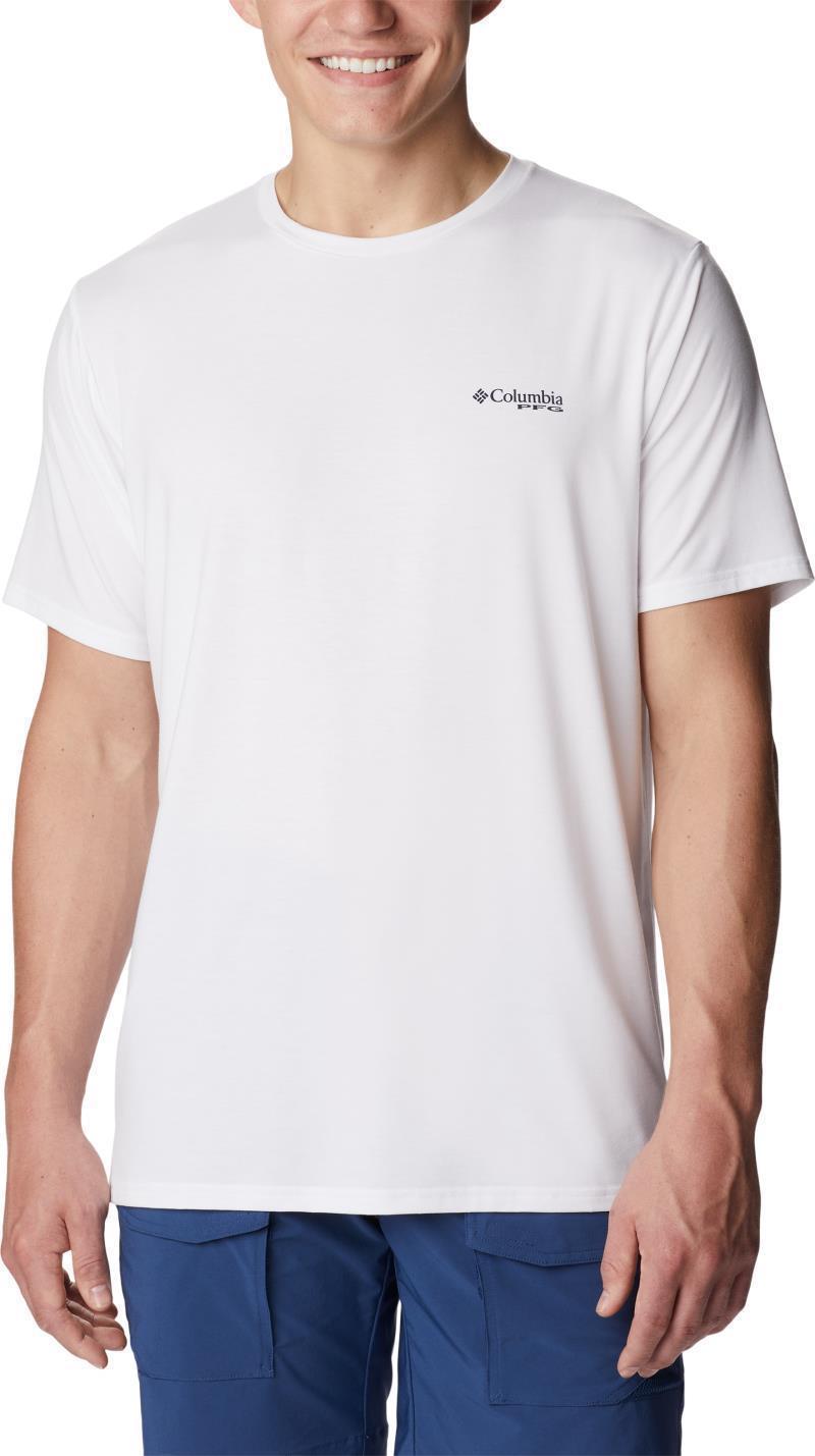 PFG Big Bait SS Tech Tee - Mens - White / Big Bait Bass Graphic 1