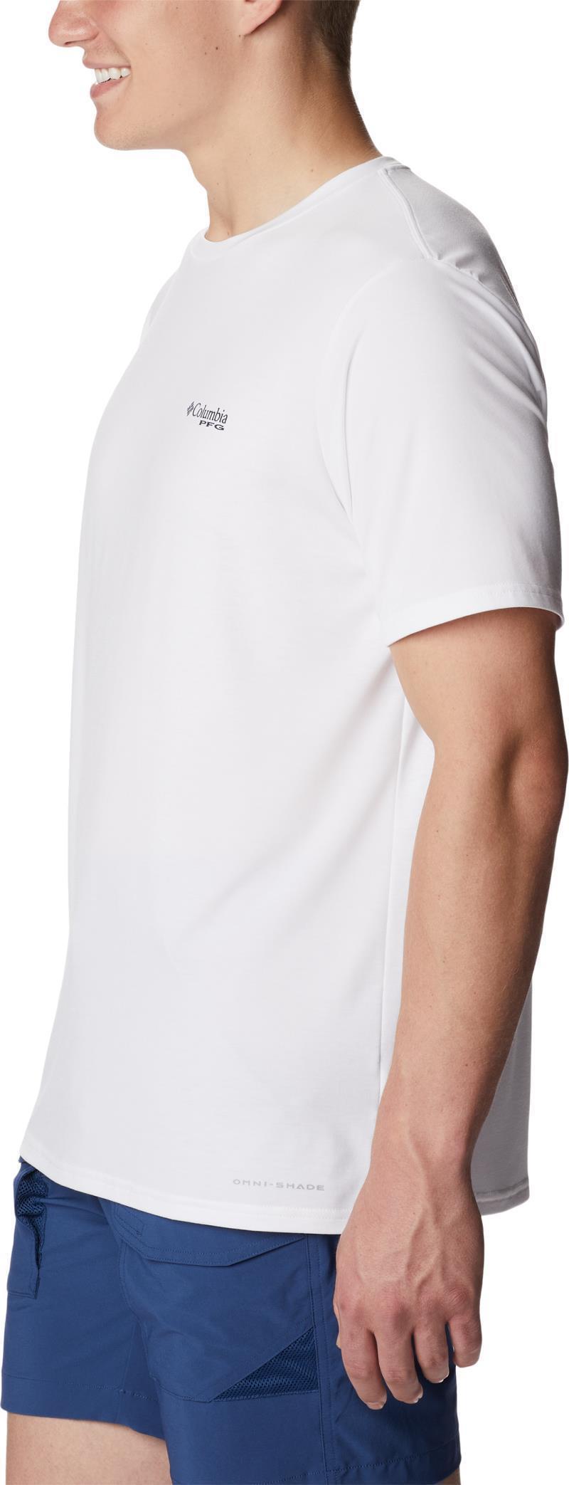 PFG Big Bait SS Tech Tee - Mens - White / Big Bait Bass Graphic 3
