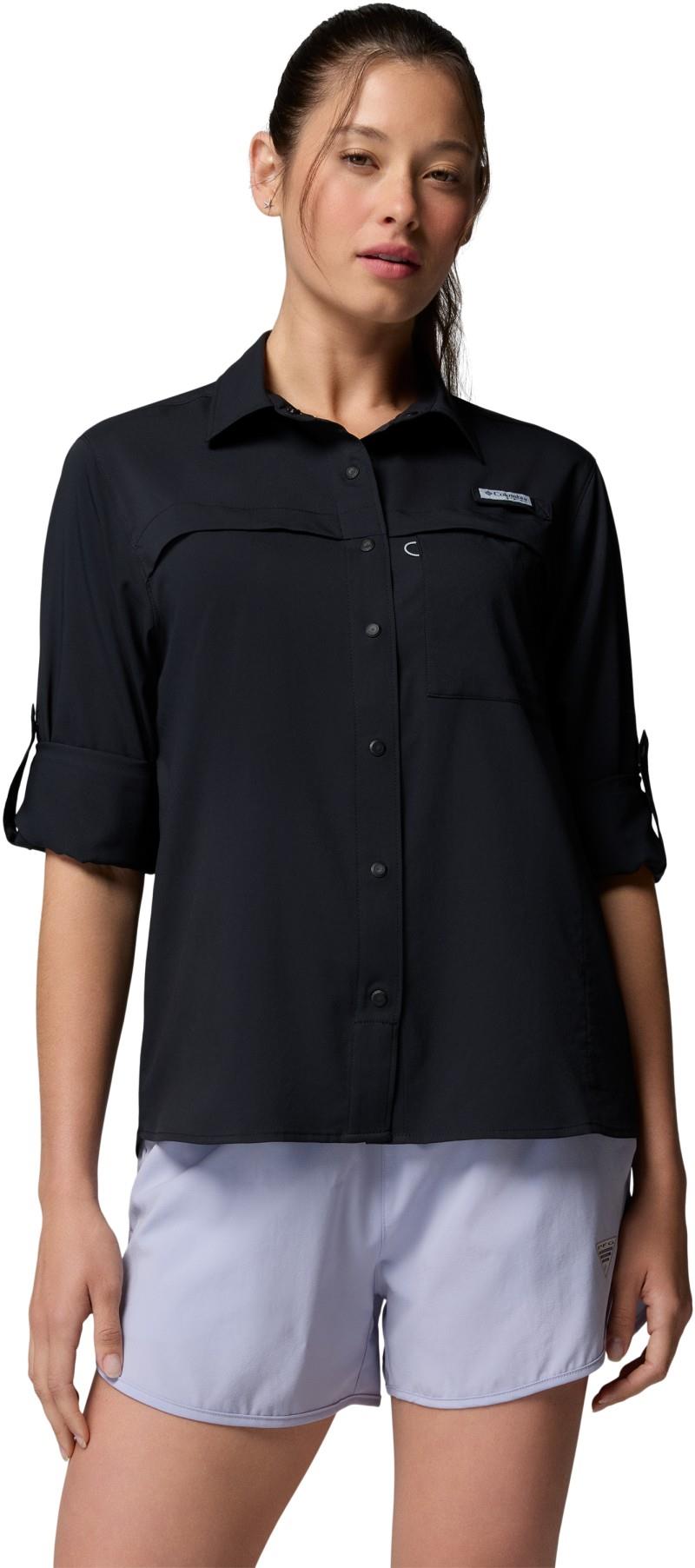 PFG Castback Woven LS - Womens - black 1