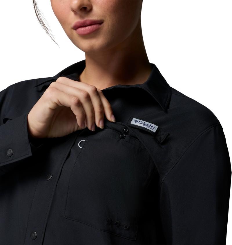 PFG Castback Woven LS - Womens - black 1