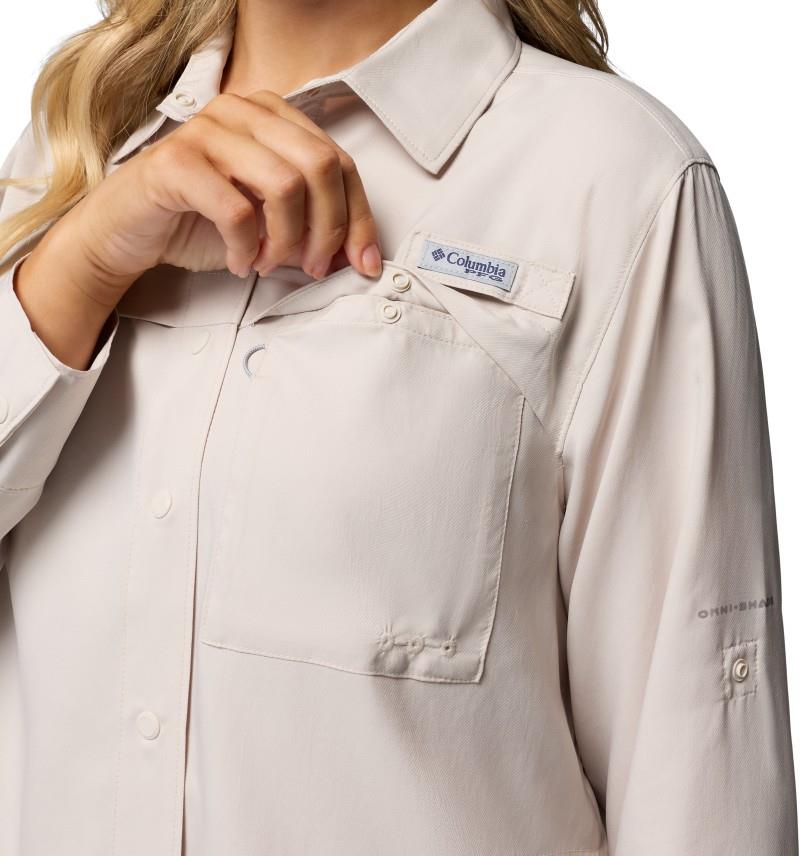 PFG Castback Woven LS - Womens - dark stone 1