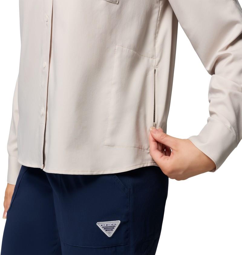 PFG Castback Woven LS - Womens - dark stone 1