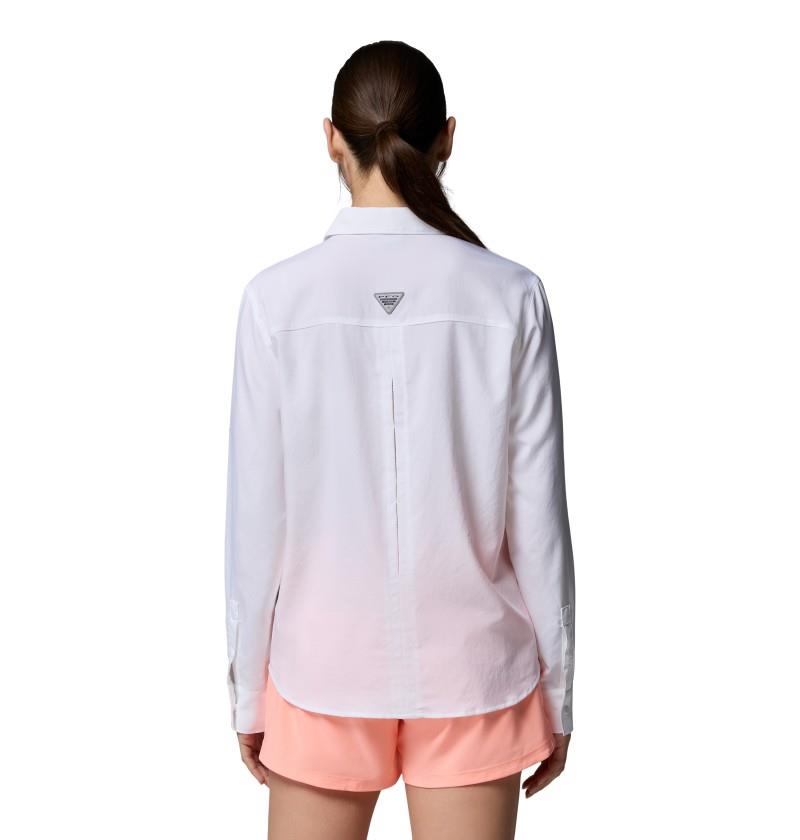 PFG Castback Woven LS - Womens - white 1