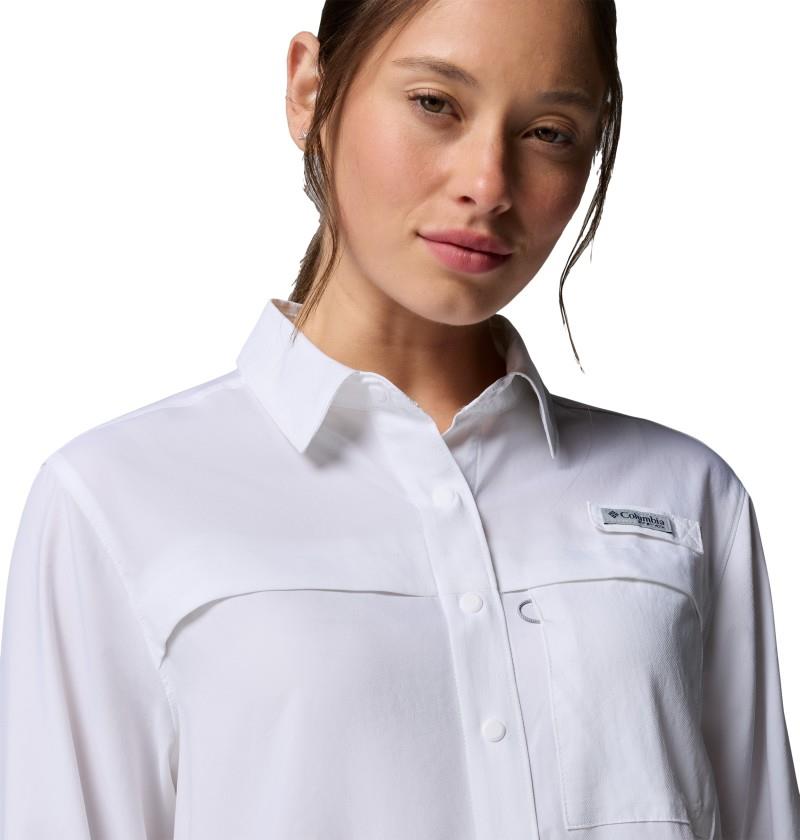 PFG Castback Woven LS - Womens - white 1