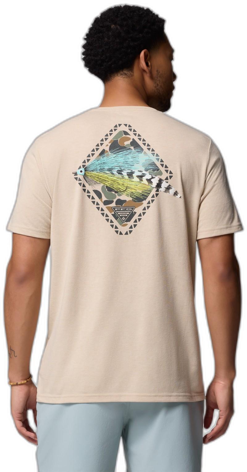 PFG Diamond Fly SS Tee - Mens - ancient fossil heather / diamond fly 1