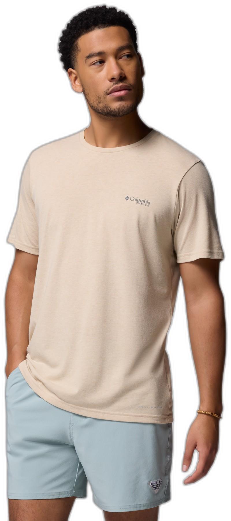 PFG Diamond Fly SS Tee - Mens - ancient fossil heather / diamond fly 1