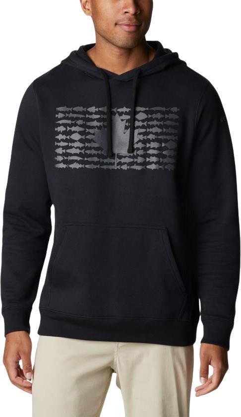PFG Fish Flag II Hoodie - Tall - Mens - Black / City Grey Canada 1