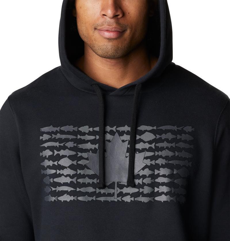 PFG Fish Flag II Hoodie - Tall - Mens - Black / City Grey Canada 3