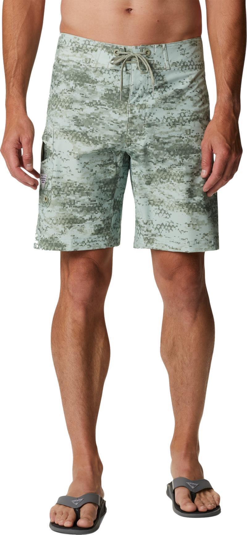 PFG Offshore II Board Shorts, 9" Inseam - Mens - Safari PFG Camo 3