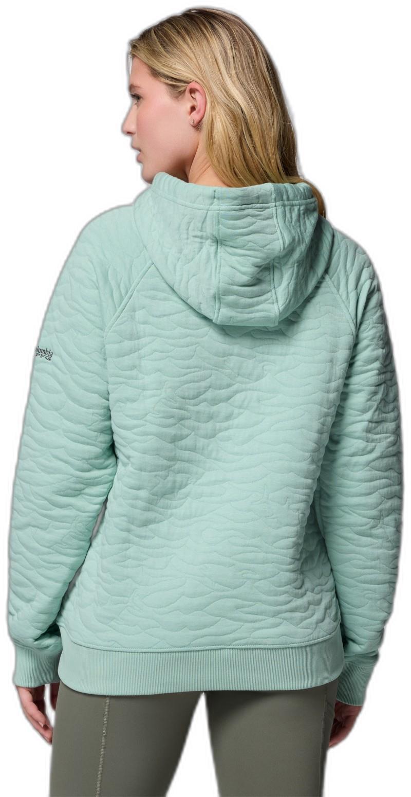 PFG Open Water Quilted Hoodie - Womens - misty jade 1