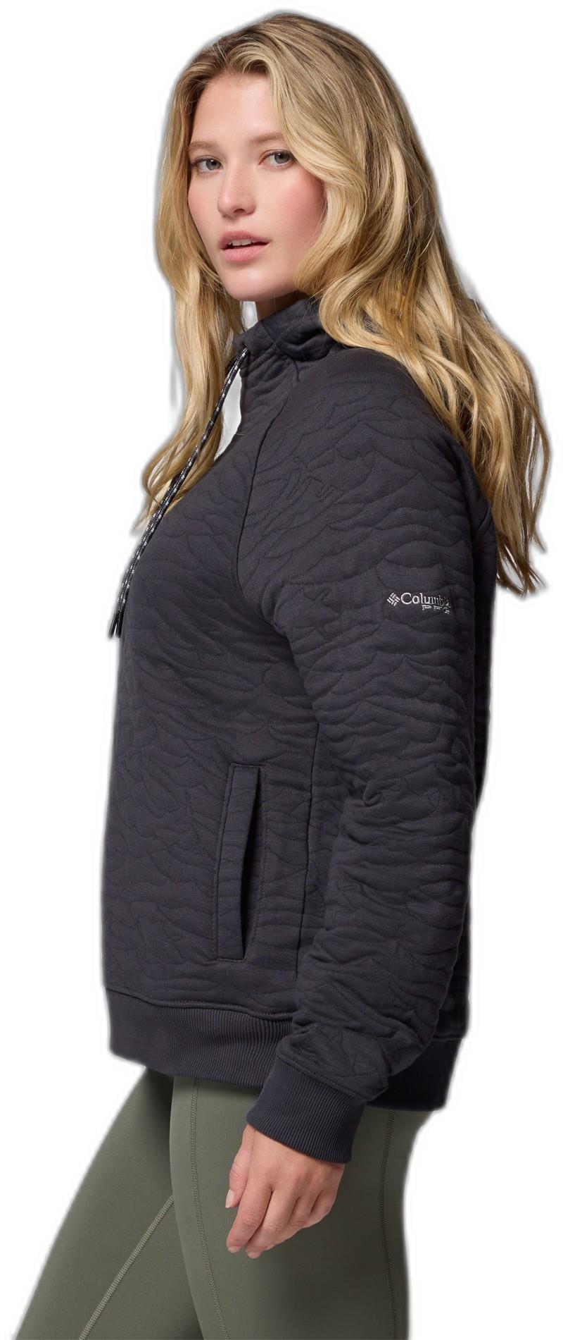 PFG Open Water Quilted Hoodie - Womens - shark 1