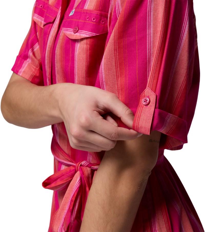 PFG Open Water Shift Dress - guava pink / lowtide stripe 1