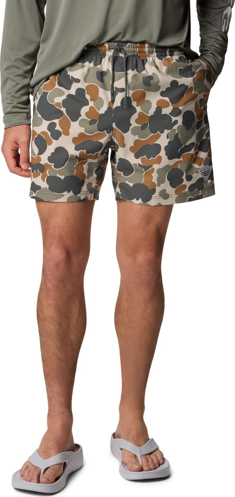 PFG Rambler Printed Water Shorts, 6" Inseam - Mens - fossil deltahunter camo 1