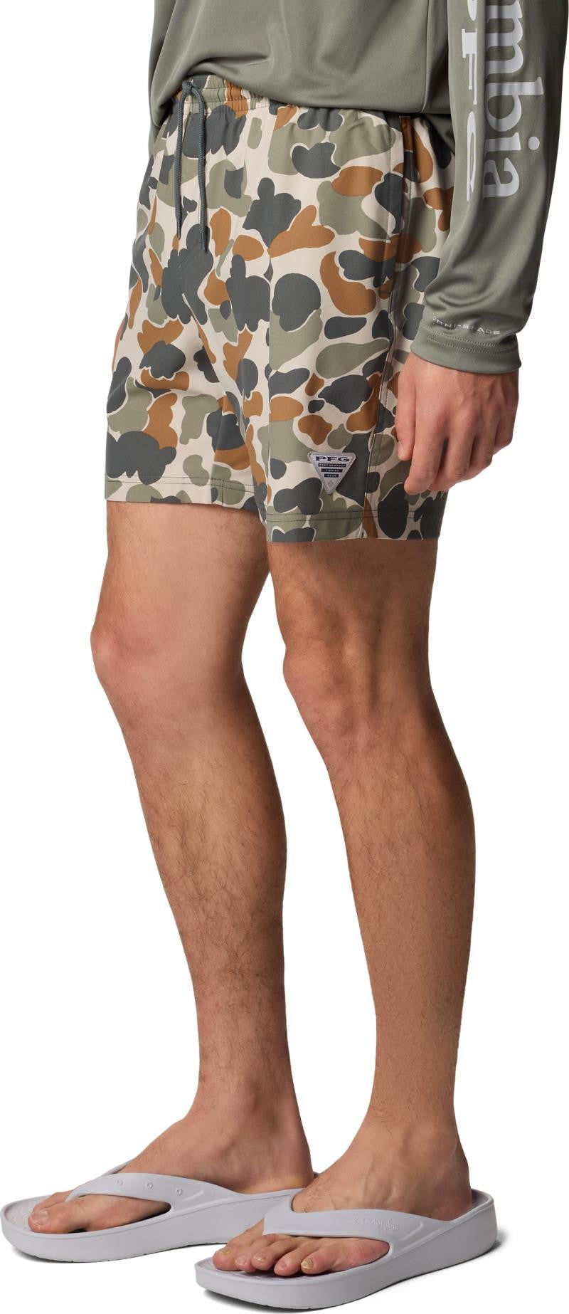 PFG Rambler Printed Water Shorts, 6" Inseam - Mens - fossil deltahunter camo 1