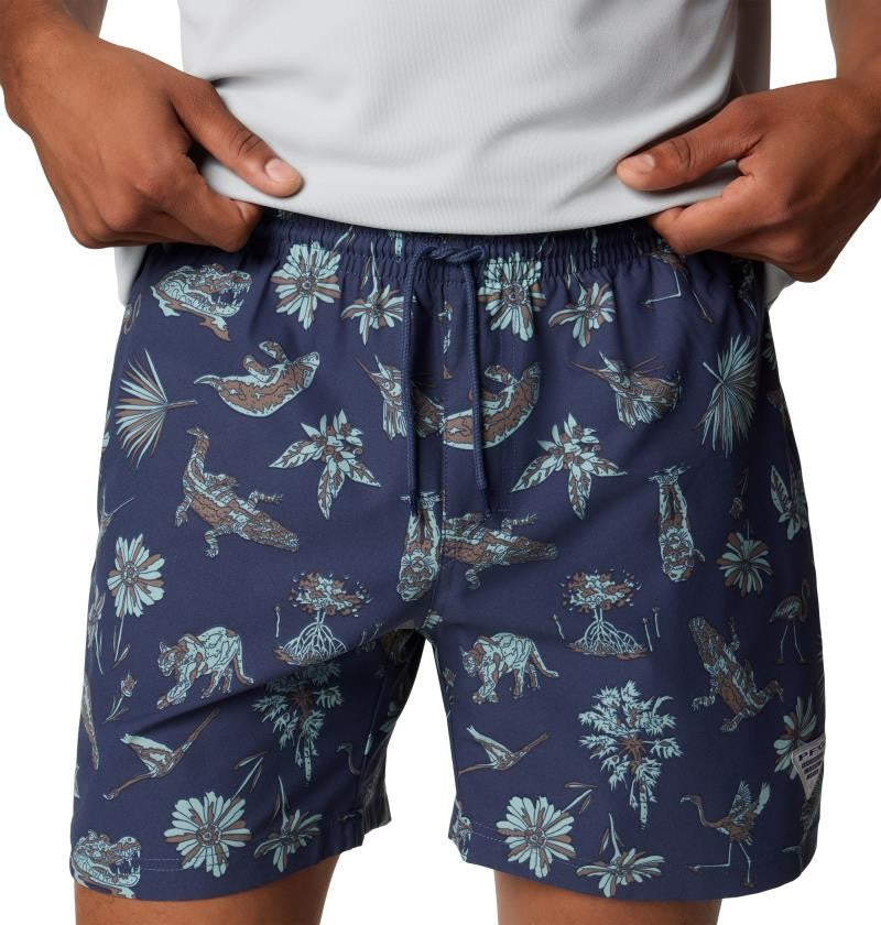 PFG Rambler Printed Water Shorts, 6" Inseam - Mens - nocturnal floridays 1