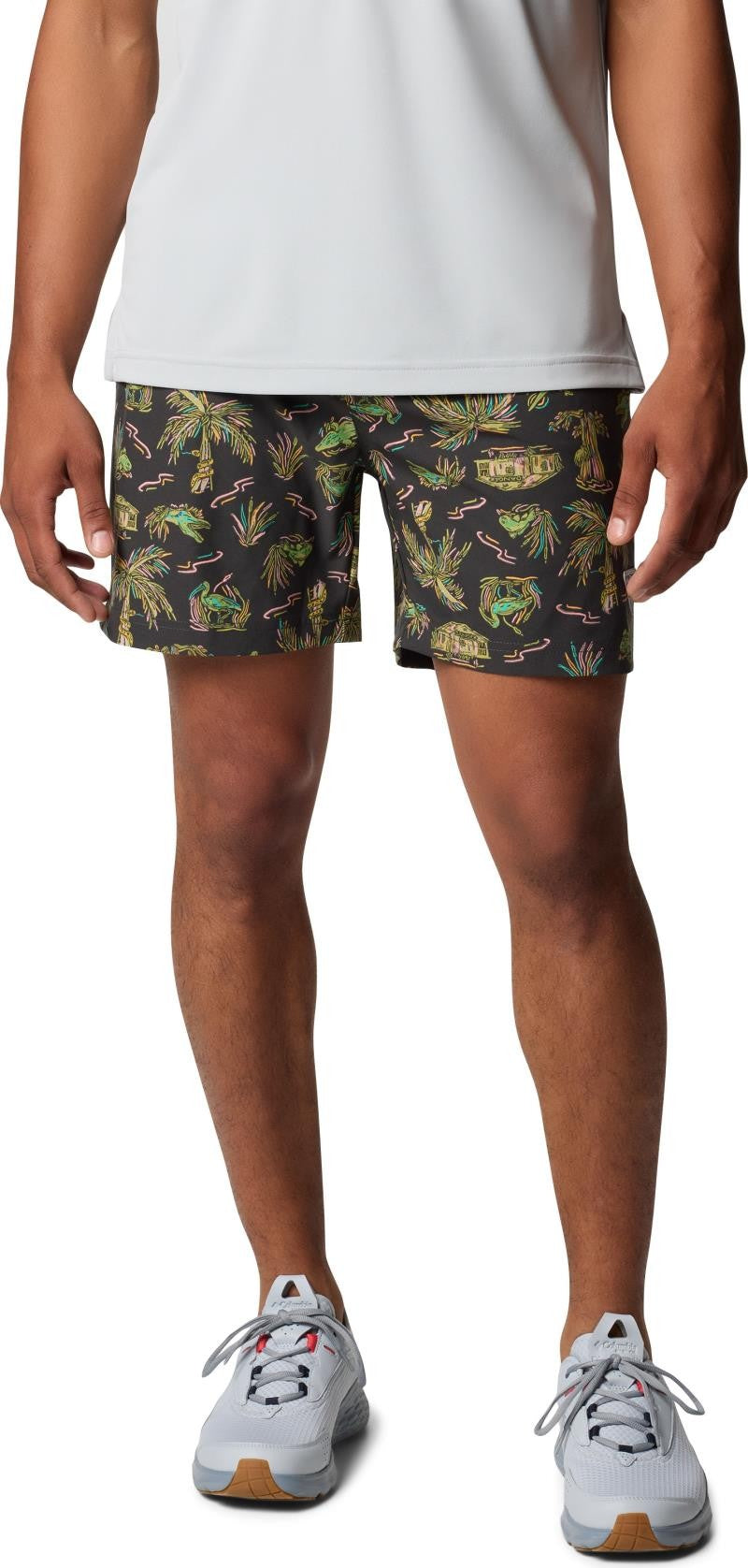 PFG Rambler Printed Water Shorts, 6" Inseam - Mens - shark everglades 1