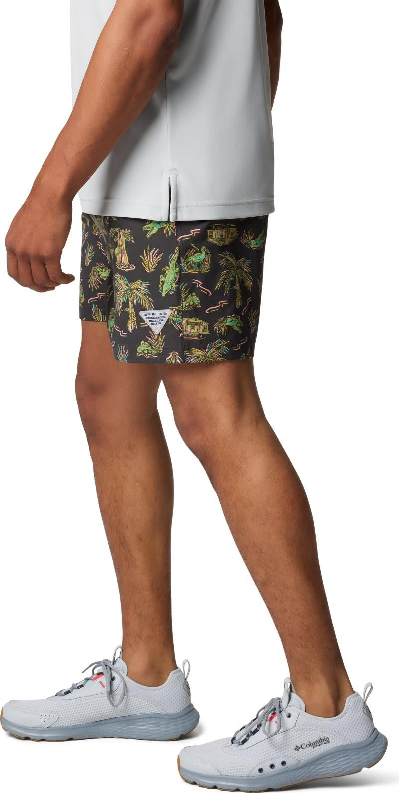 PFG Rambler Printed Water Shorts, 6" Inseam - Mens - shark everglades 1