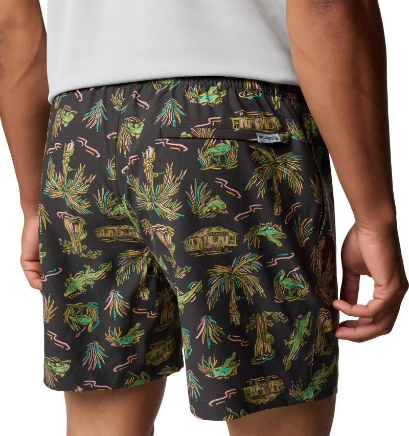 PFG Rambler Printed Water Shorts, 6" Inseam - Mens - shark everglades 1