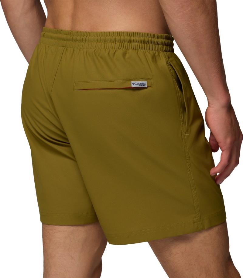 PFG Rambler Water Shorts, 8" Inseam - Mens - grove green / spark orange 1