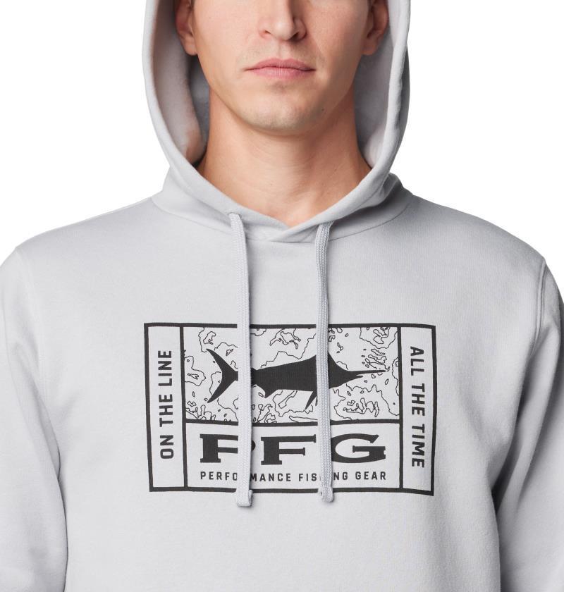 PFG Seasonal Graphic Hoodie - Mens - Cool Grey / Line Time Marlin 4