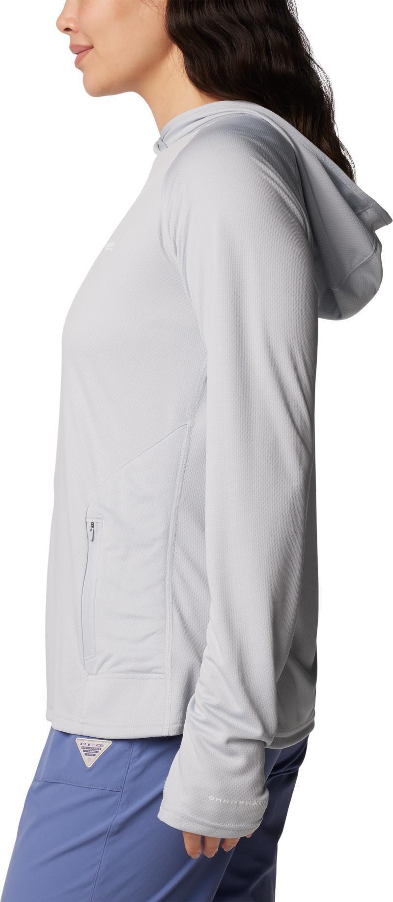 PFG Solar Stream Elite Hoodie - Womens - Cirrus Grey 2