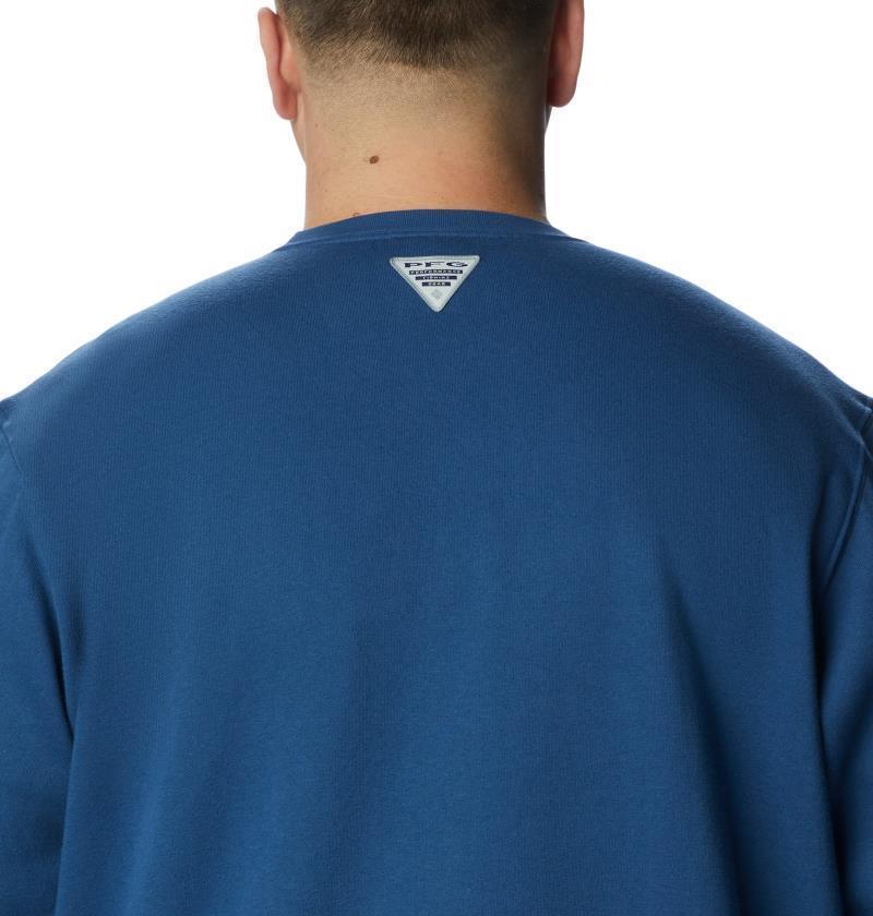 PFG Stacked Logo Crew Sweatshirt - Big - Mens - carbon / spring blue 1