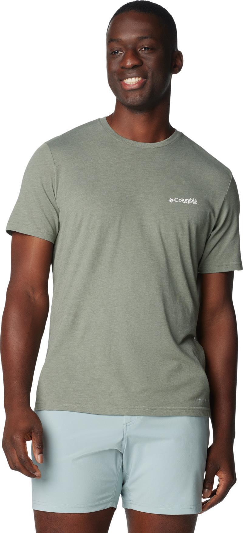 PFG Tarpon Rise Tech Tee SS - Mens - Cypress Heather / Stack Em Trout 1