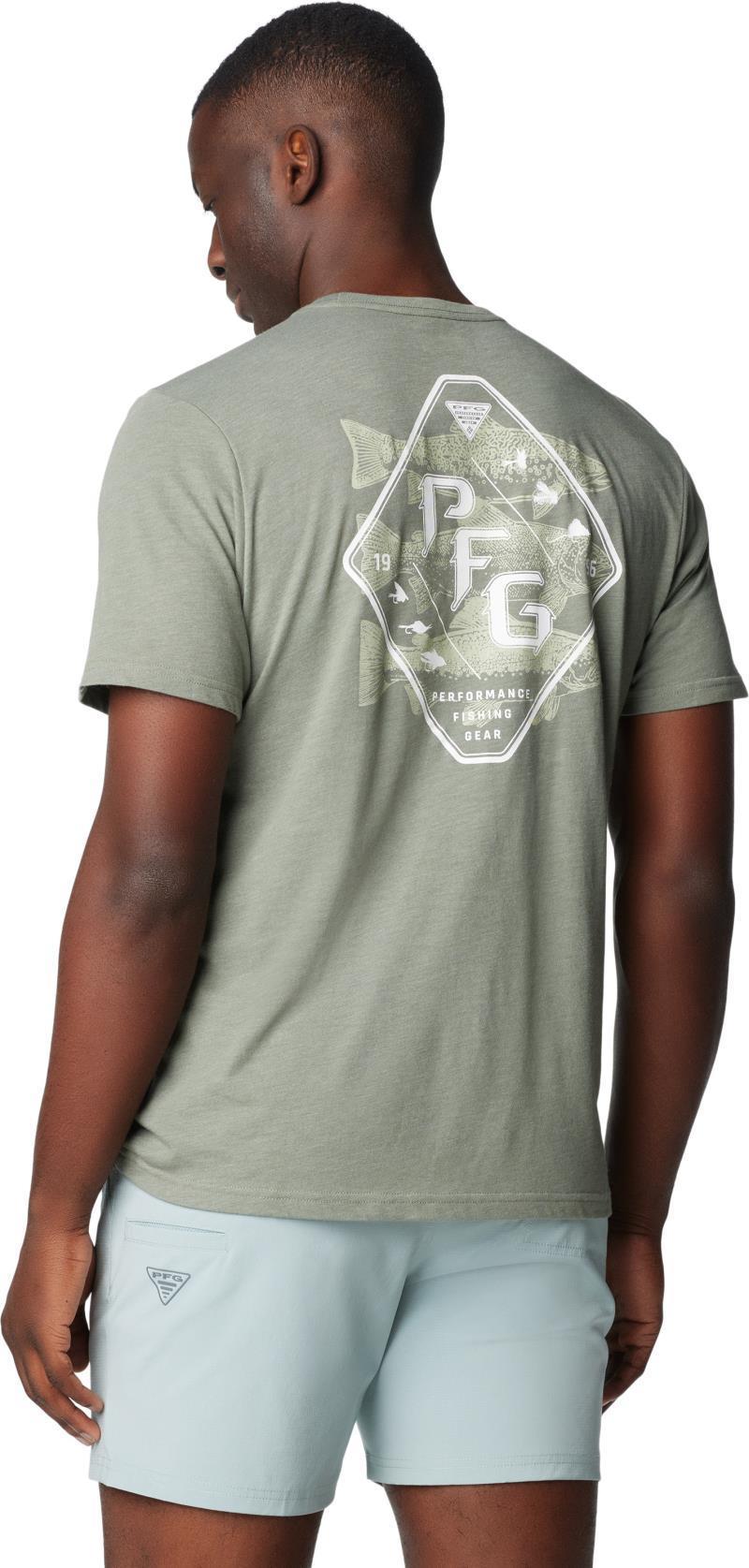 PFG Tarpon Rise Tech Tee SS - Mens - Cypress Heather / Stack Em Trout 2