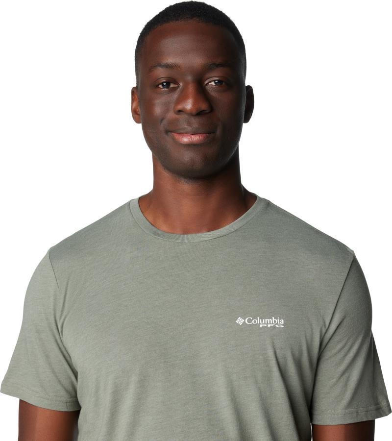 PFG Tarpon Rise Tech Tee SS - Mens - Cypress Heather / Stack Em Trout 4