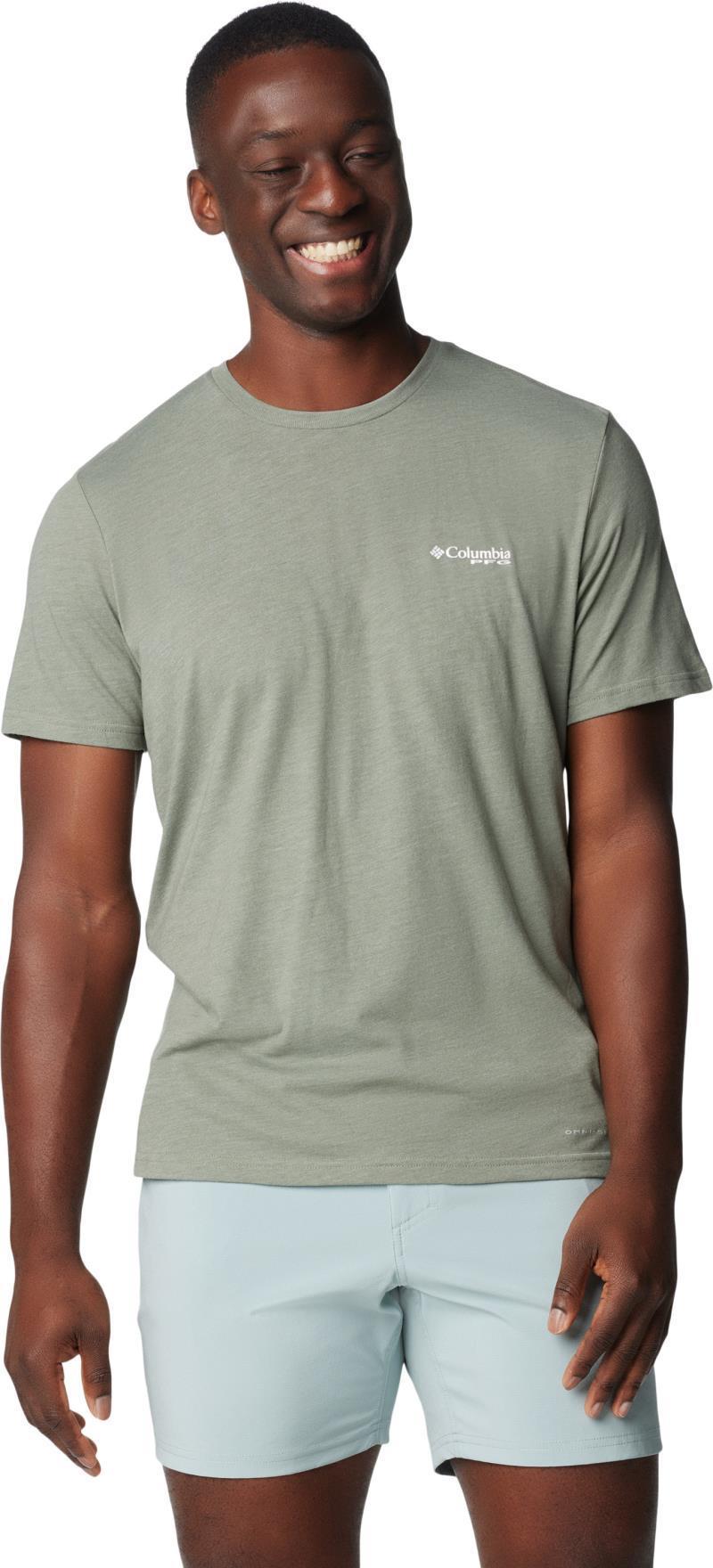 PFG Tarpon Rise Tech Tee SS - Mens - Cypress Heather / Stack Em Trout 5