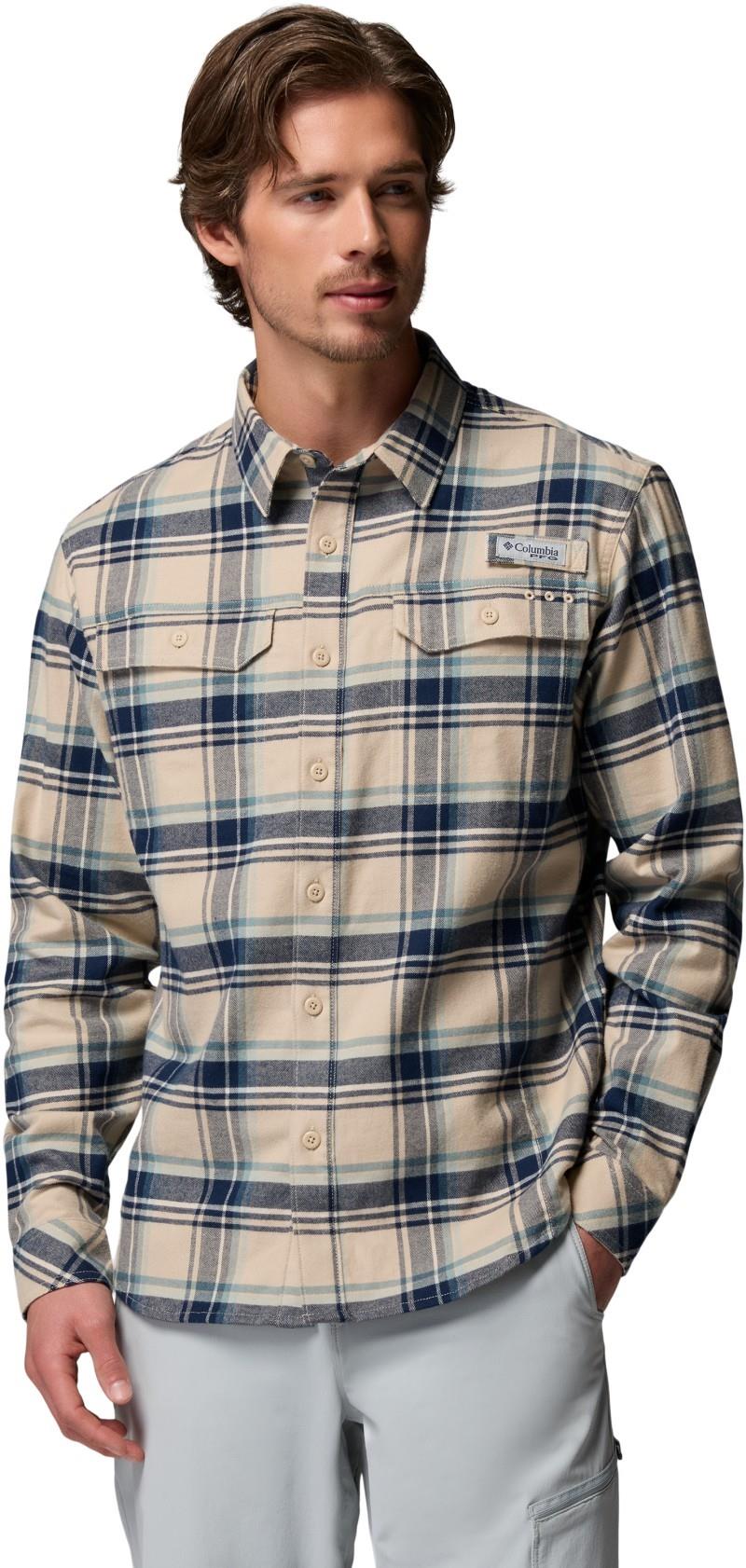 PFG Topwater Tech Flannel - Mens - ancient fossil reel plaid 1