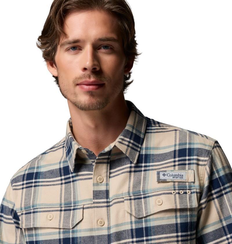 PFG Topwater Tech Flannel - Mens - ancient fossil reel plaid 1