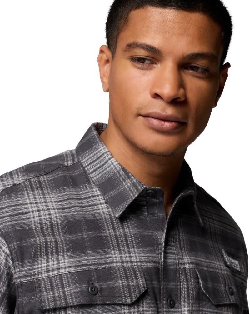 PFG Topwater Tech Flannel - Mens - shark sheer plaid 1