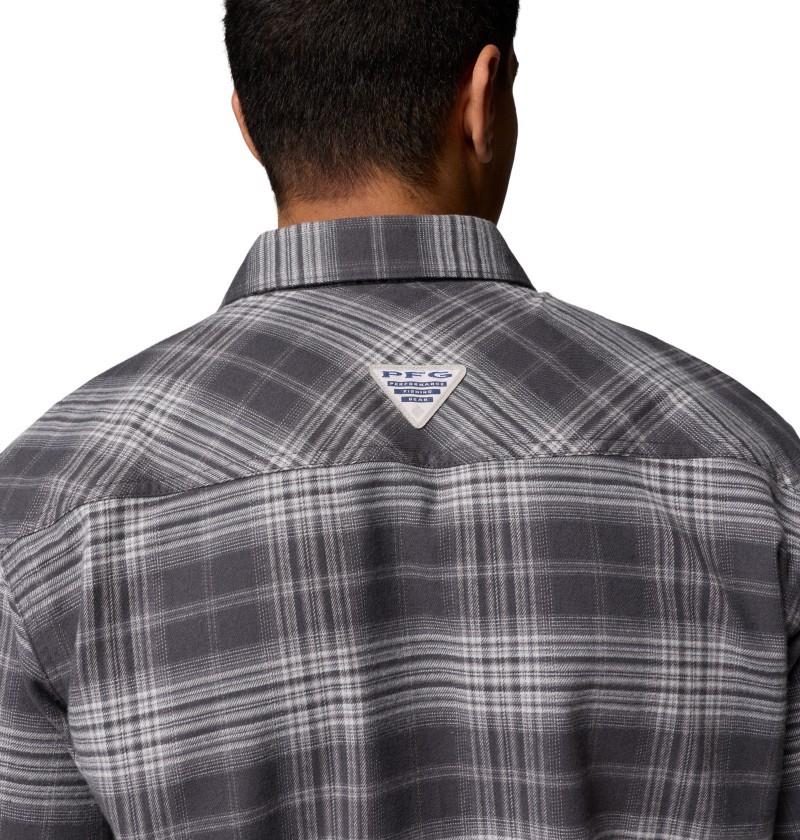 PFG Topwater Tech Flannel - Mens - shark sheer plaid 1