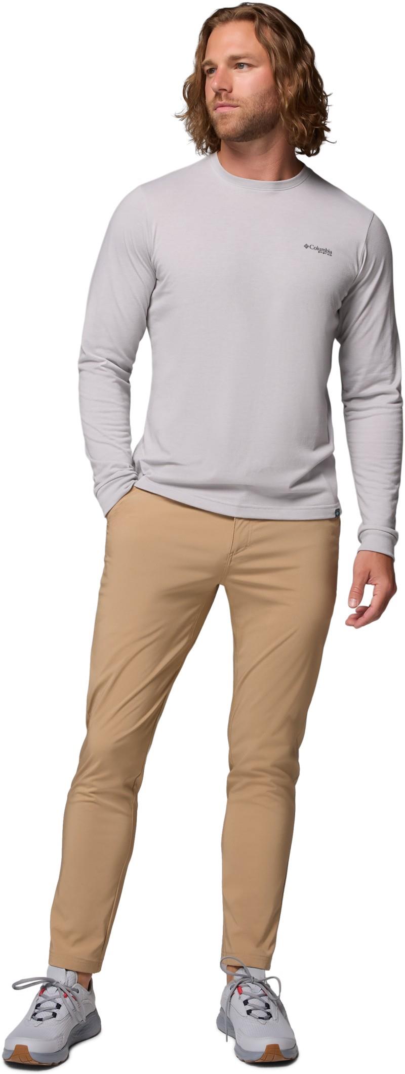 PFG Uncharted Graphic Tee LS - Mens - cool grey heather / redfish swamplands 1