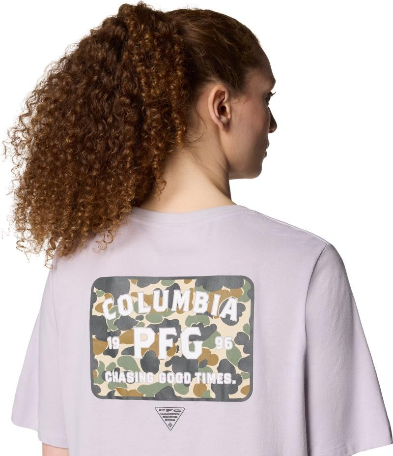 PFG Uncharted Graphic Tee - Womens - lavender pearl / pfg branded delta 1