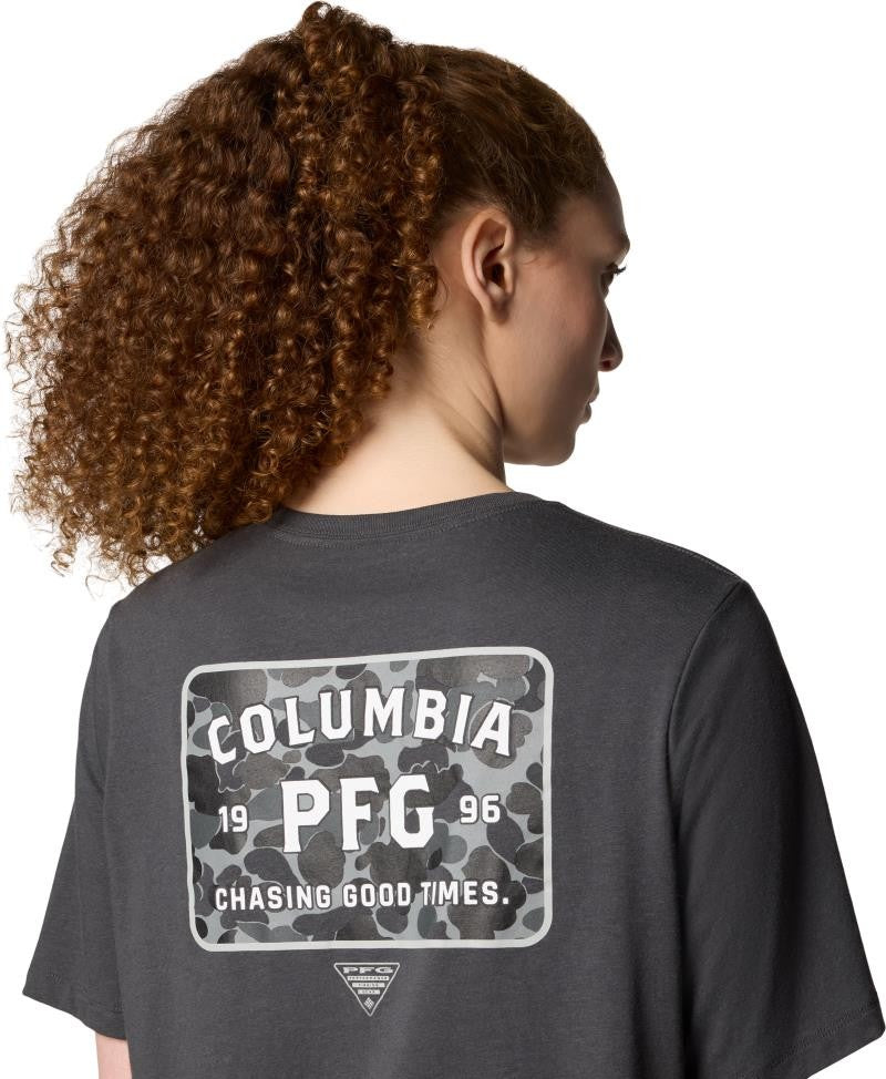 PFG Uncharted Graphic Tee - Womens - shark / pfg branded delta 1