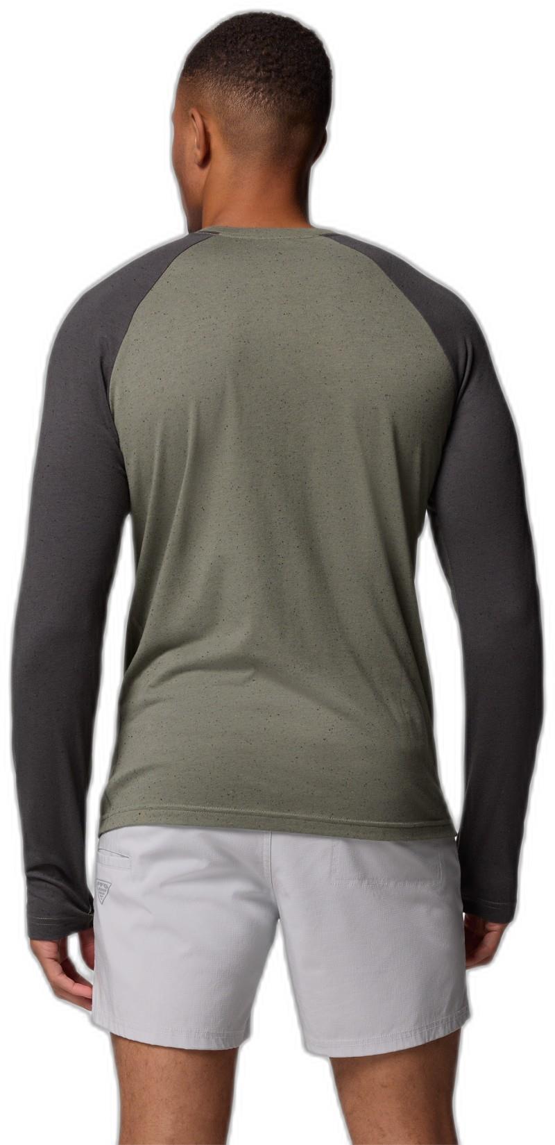 PFG Uncharted Henley LS - Mens - cypress / shark 1