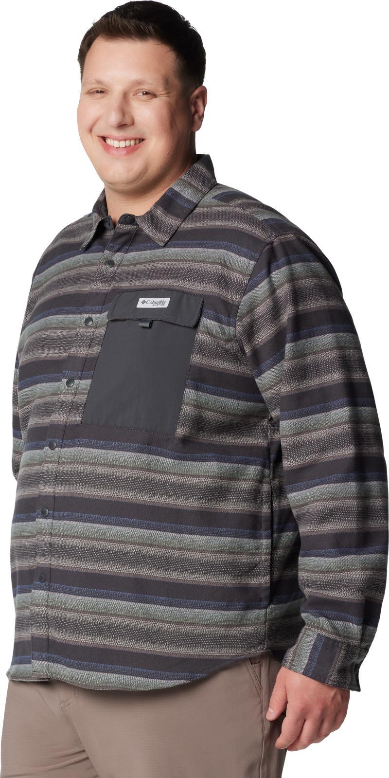 PFG Uncharted Over Shirt, Extended - Mens - shark lunar stripe 1