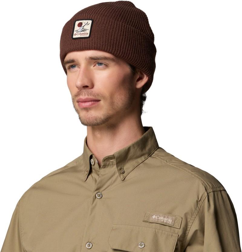 PHG Cuffed Beanie - tobacco / pronghorn skull 1