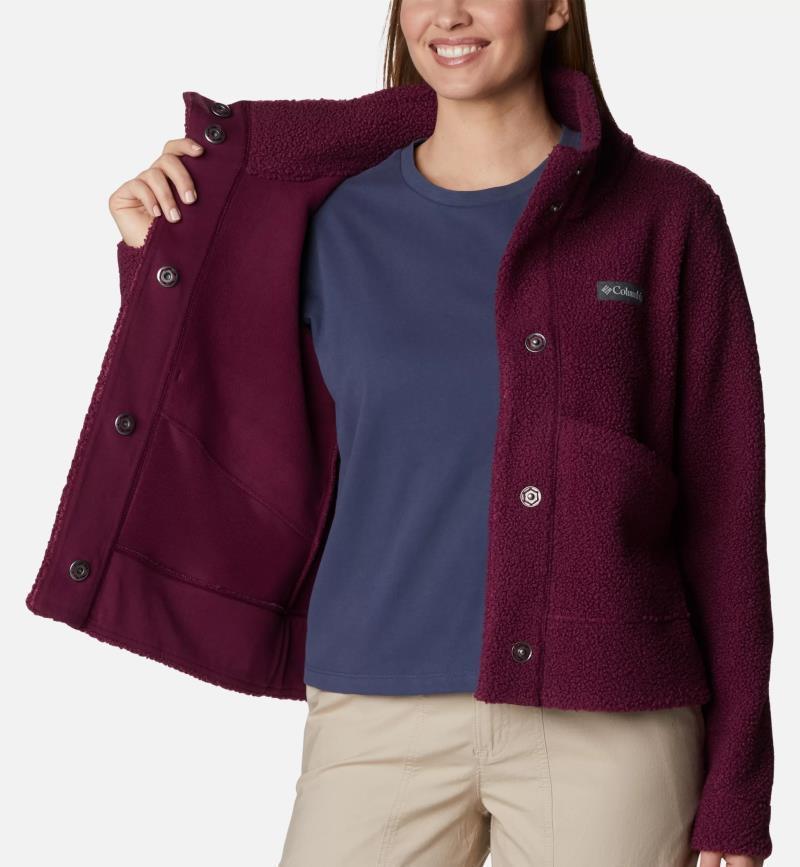 Panorama Snap Fleece Jacket - Womens - Marionberry 3