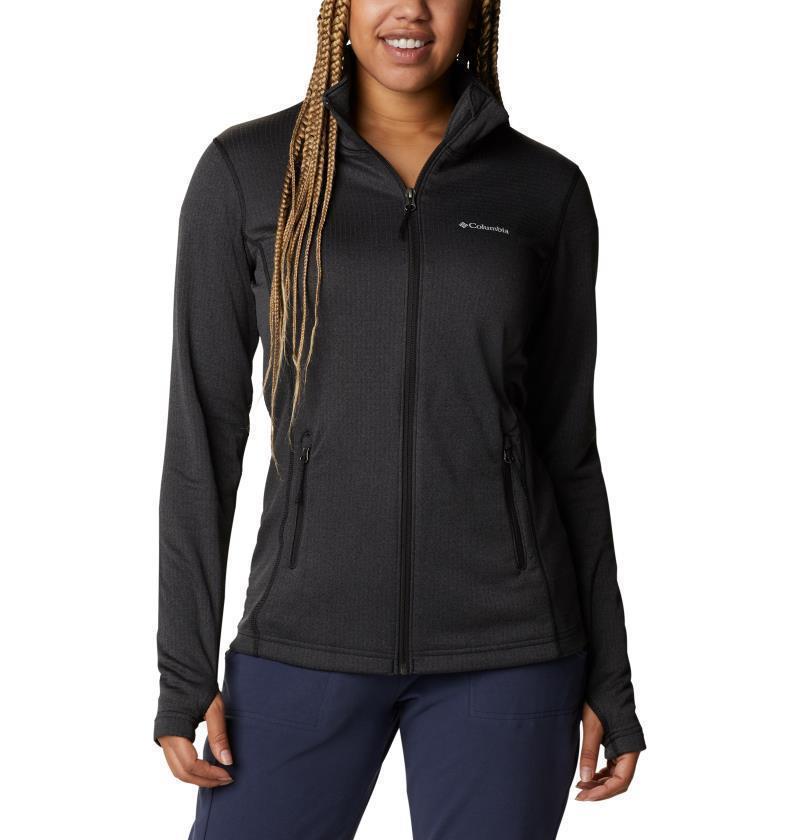 Park View Grid Fleece Full Zip - Womens - Black Heather 1