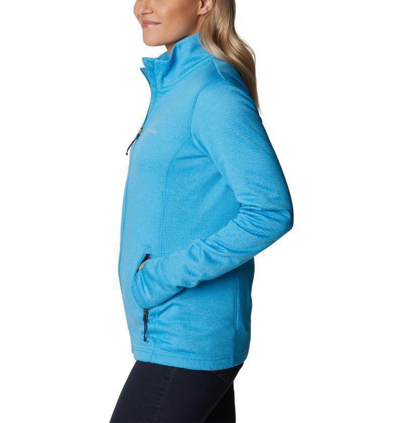 Park View Grid Fleece Full Zip - Womens - Blue Chill Heather 3