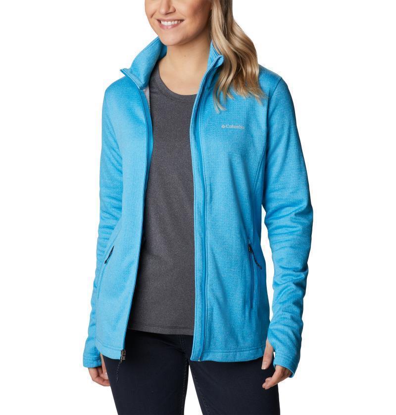 Park View Grid Fleece Full Zip - Womens - Blue Chill Heather 4