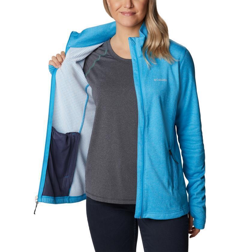 Park View Grid Fleece Full Zip - Womens - Blue Chill Heather 5