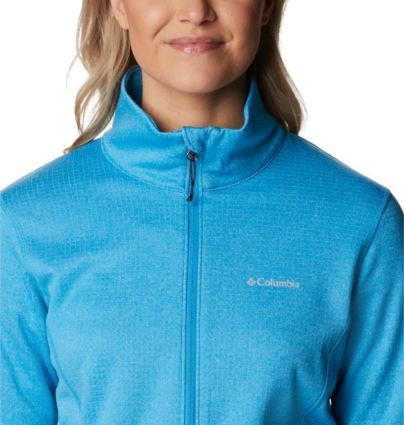 Park View Grid Fleece Full Zip - Womens - Blue Chill Heather 6