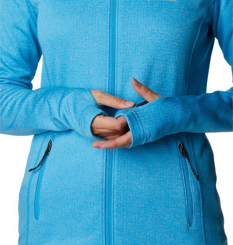 Park View Grid Fleece Full Zip - Womens - Blue Chill Heather 7