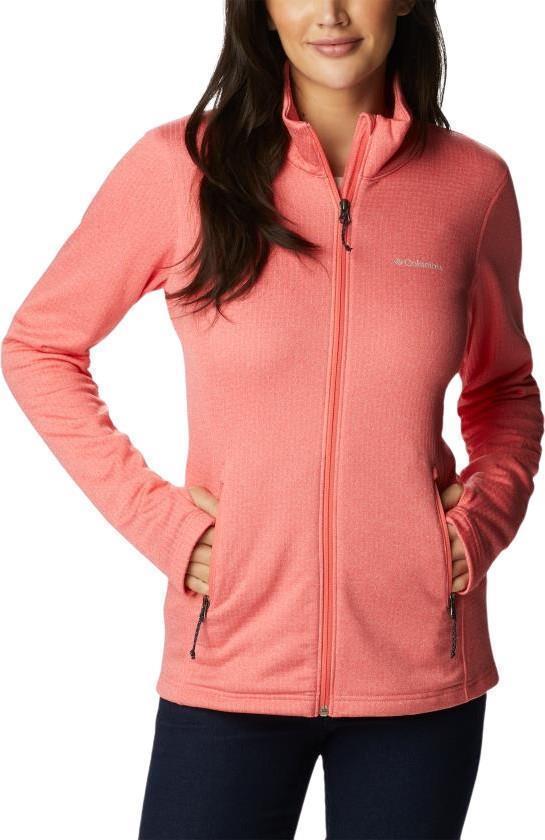 Park View Grid Fleece Full Zip - Womens - Blush Pink Heather 1